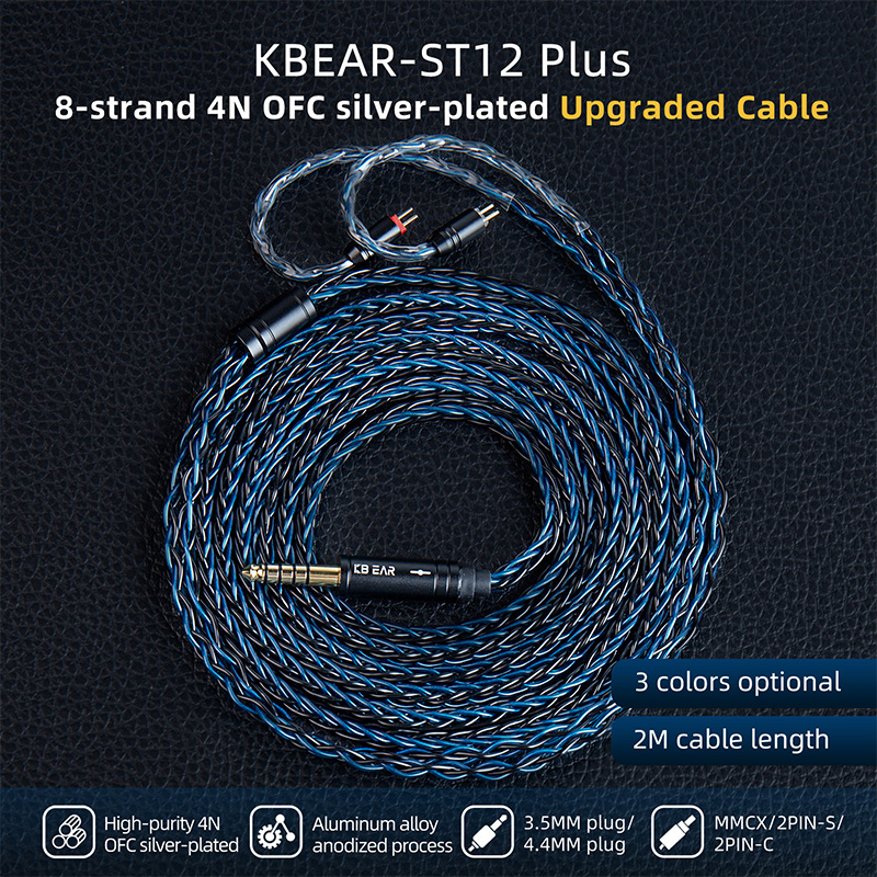 In Ear Monitor Iem - KBEAR ST12 Plus Kabel IEM 8-żyłowy